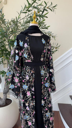 Twilight Bloom Abaya