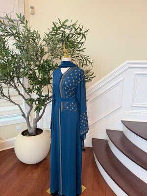 Golden Turquoise Nijma Abaya