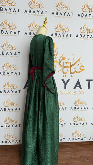 Elegant Green Tatreez Dress