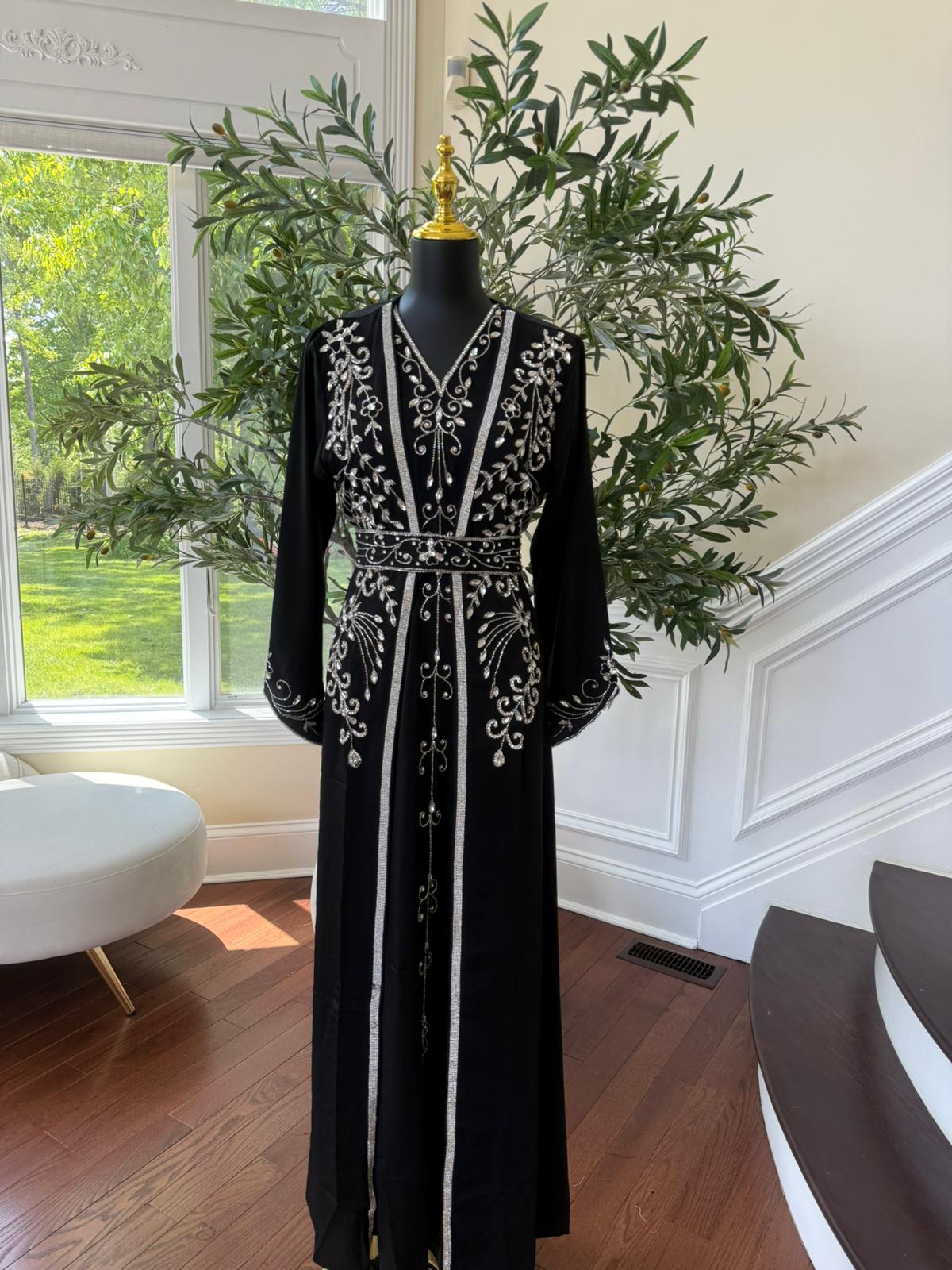 Black Two Piece Abaya Kuftan