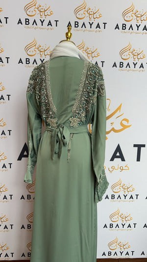 Mint Green Two Piece Abaya