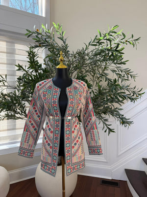 Cream Legacy Tatreez Jacket