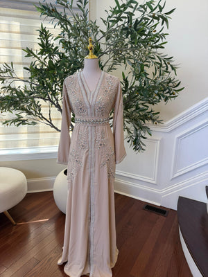 Cream Beaded Royale Kuftan