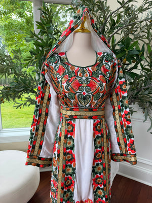 Velvet Embroidery Beaded Thobe