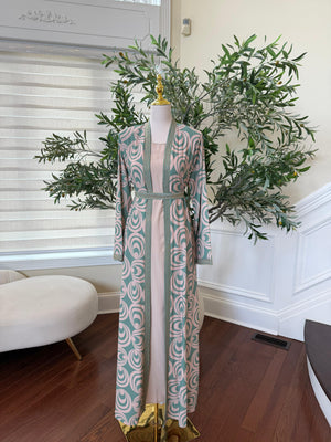 Mint Harmony Two-Piece Abaya