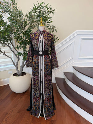 Black Embroidery Royale Kuftan