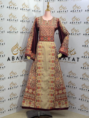 Beige Tatreez Thobe