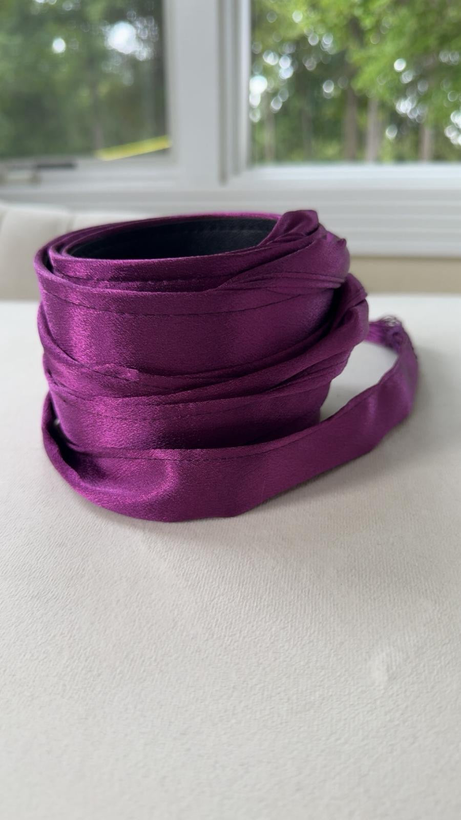 Purple Satin Belt