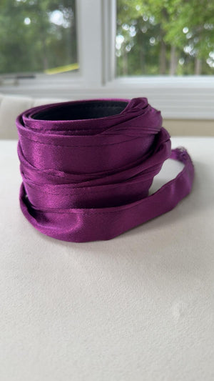 Purple Satin Belt