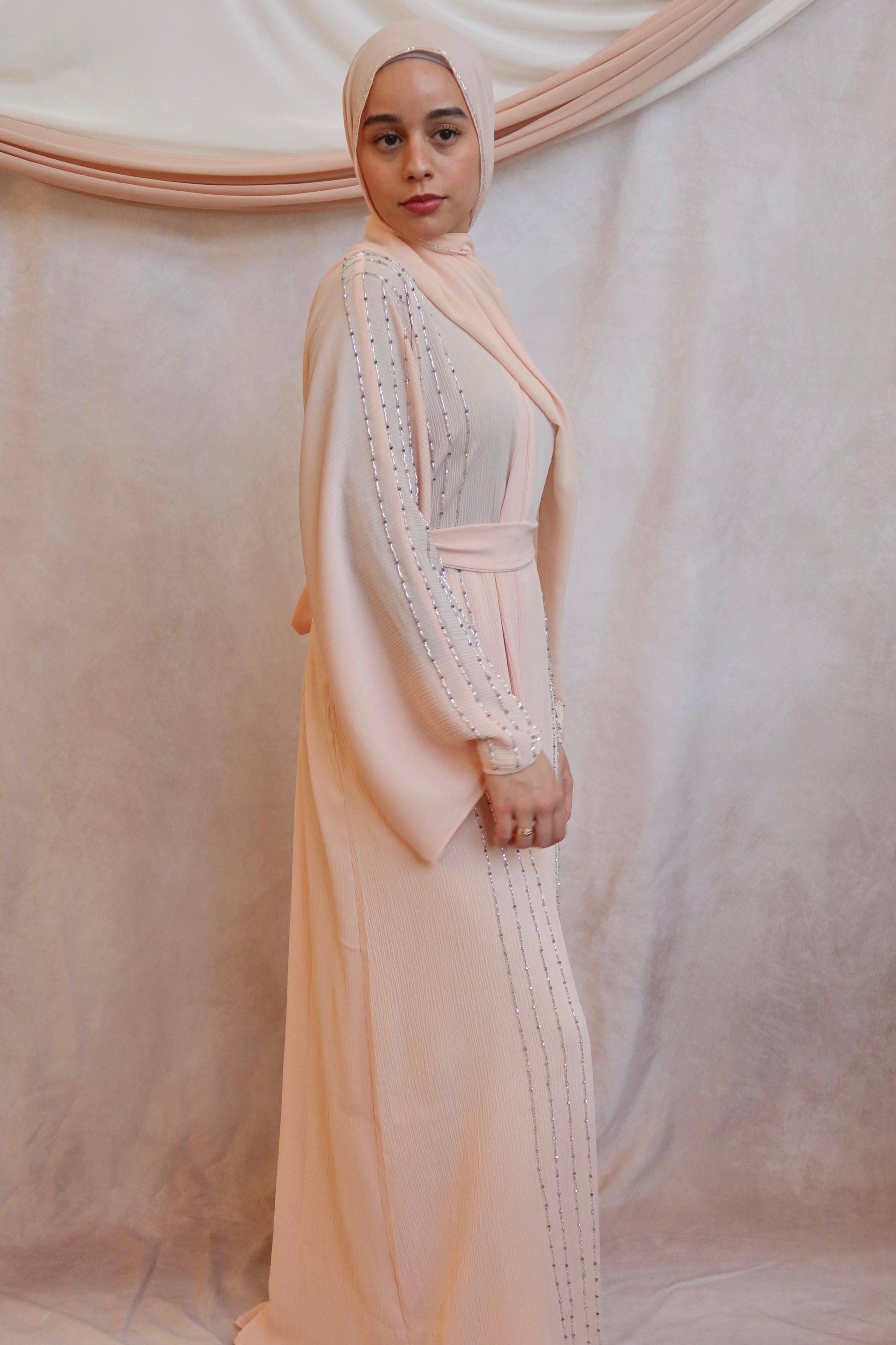 Peach Harmony Abaya