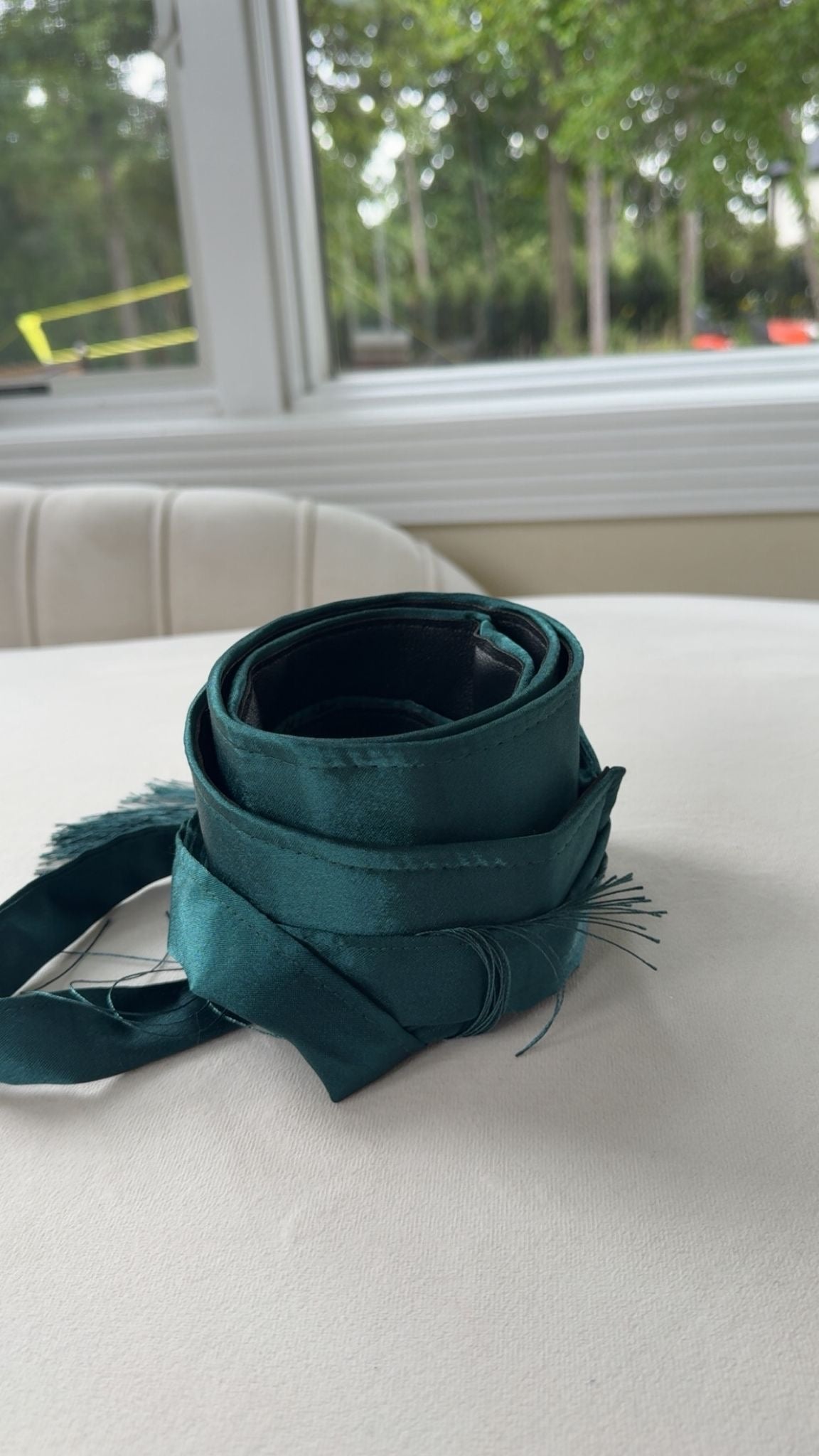 Green Satin Belt