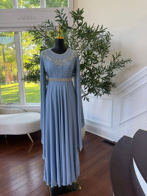 Luxury Baby Blue Kuftan