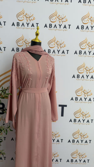 Pink Rose Elegance Abaya
