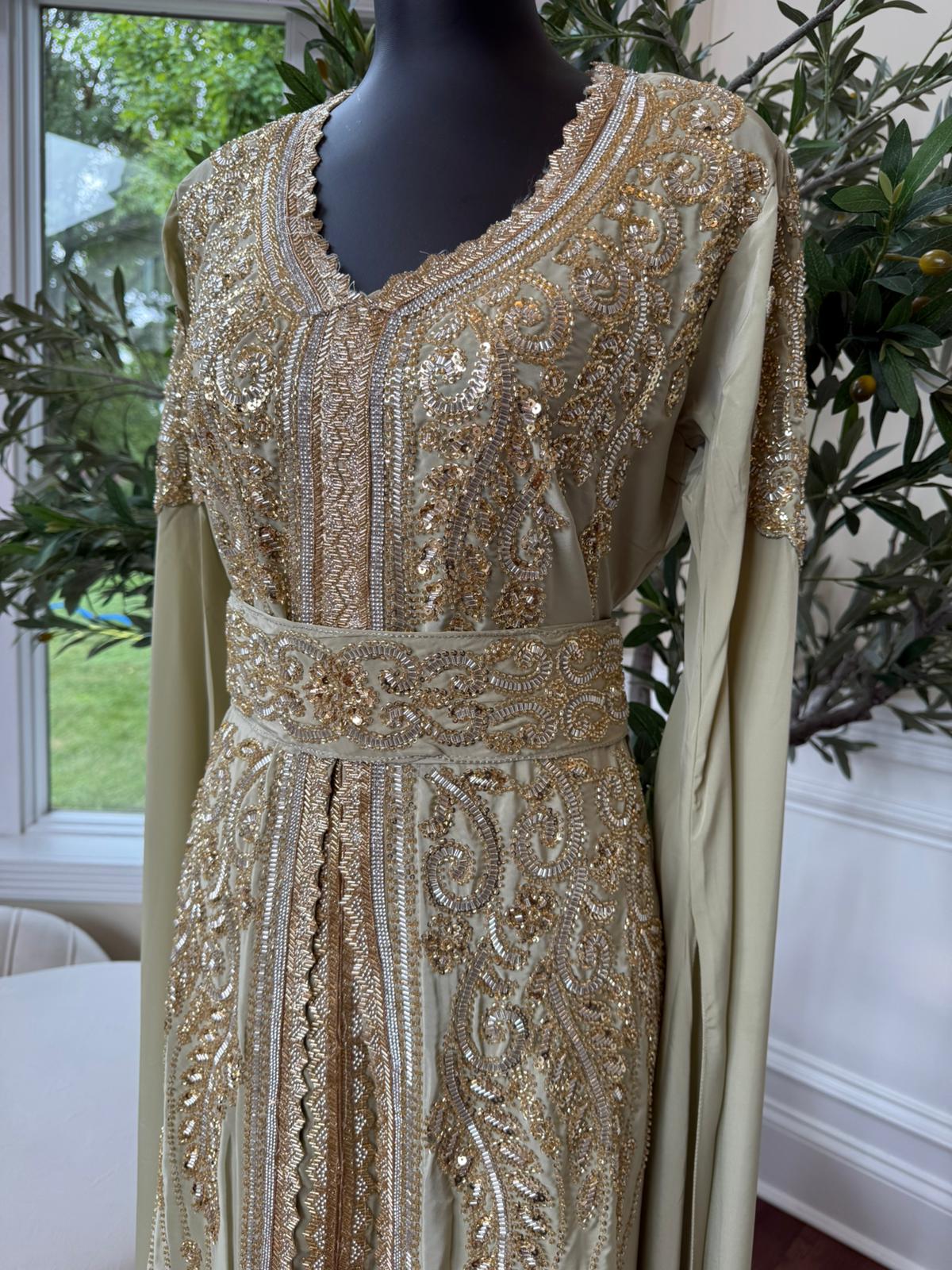 Sage Royale Golden Detailing Kuftan