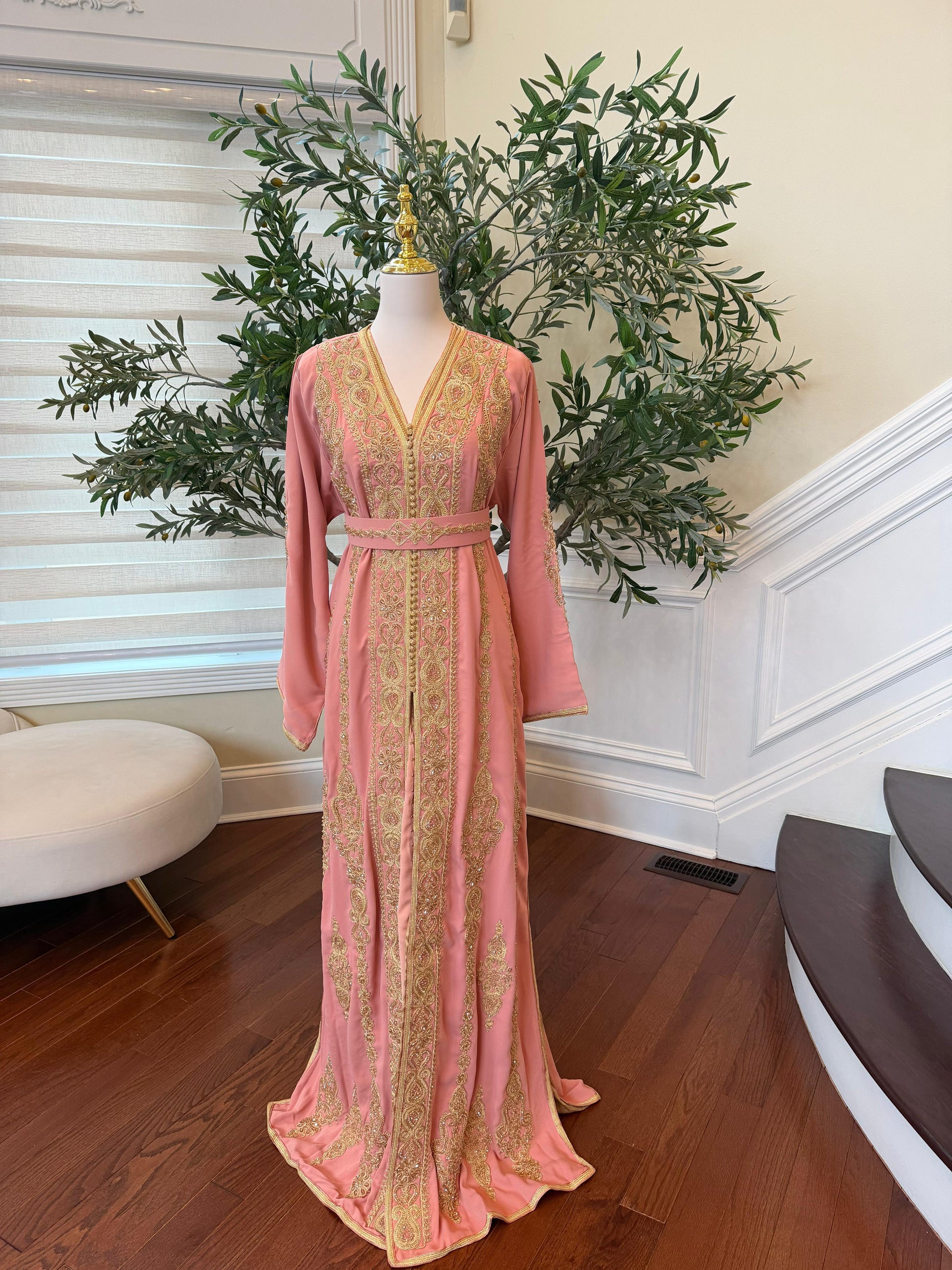 Peach Kuftan Elegance