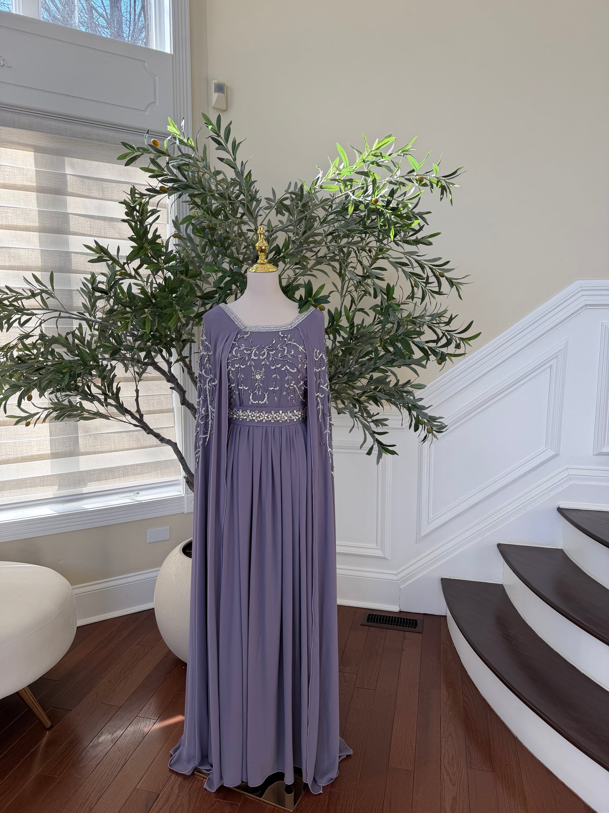 Lavender Drape Elegance Kuftan