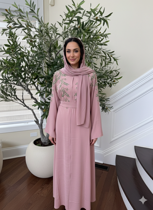 Pink Rose Elegance Abaya