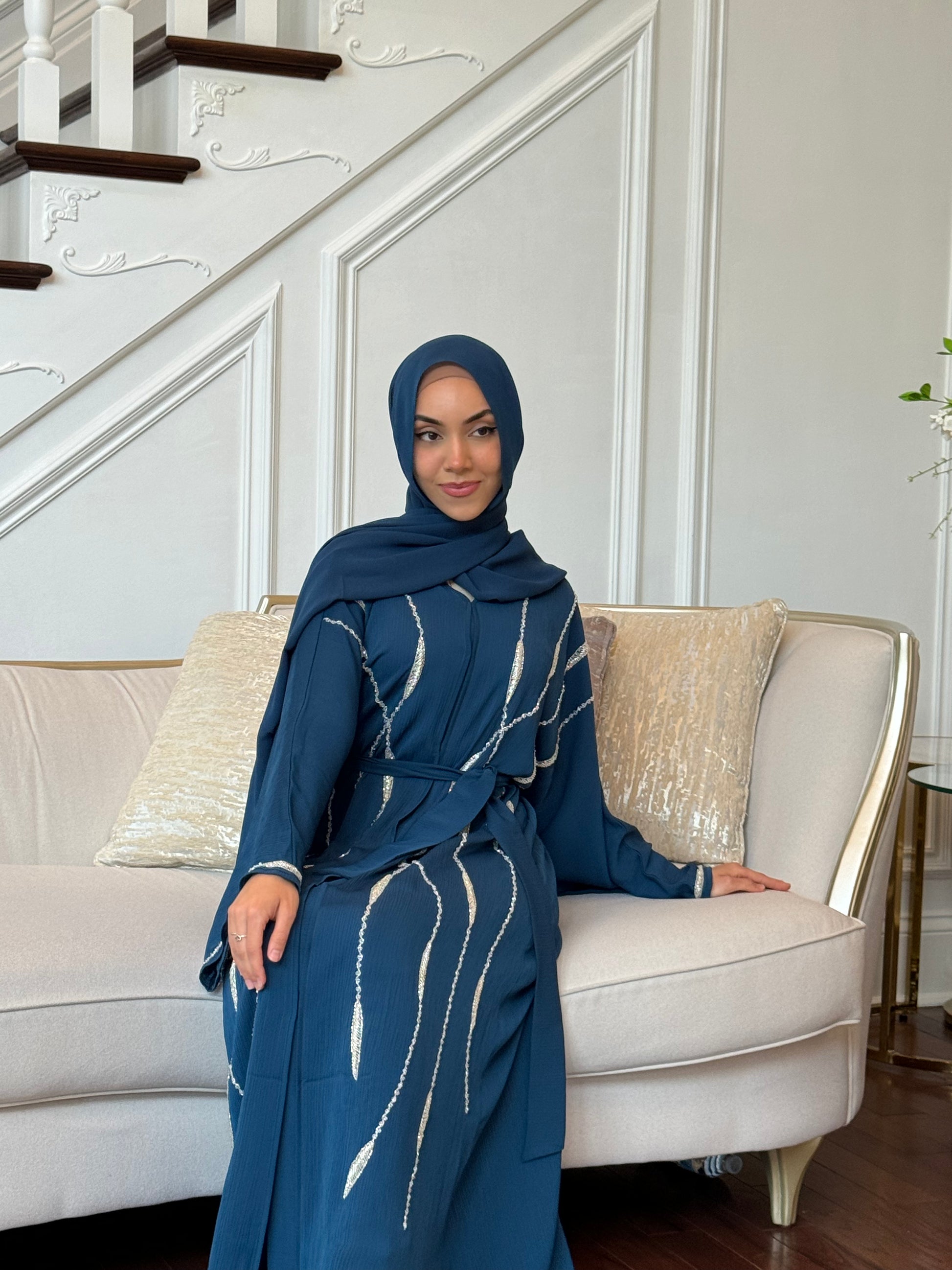 The Blue Elegance Abaya #35890