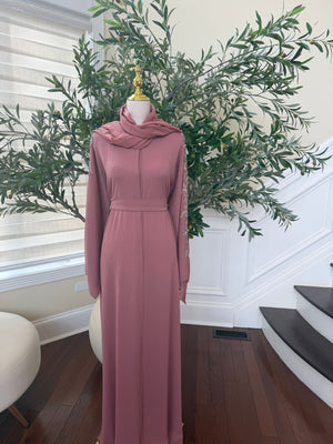 Blush Rose Sleeve Beaded Abaya