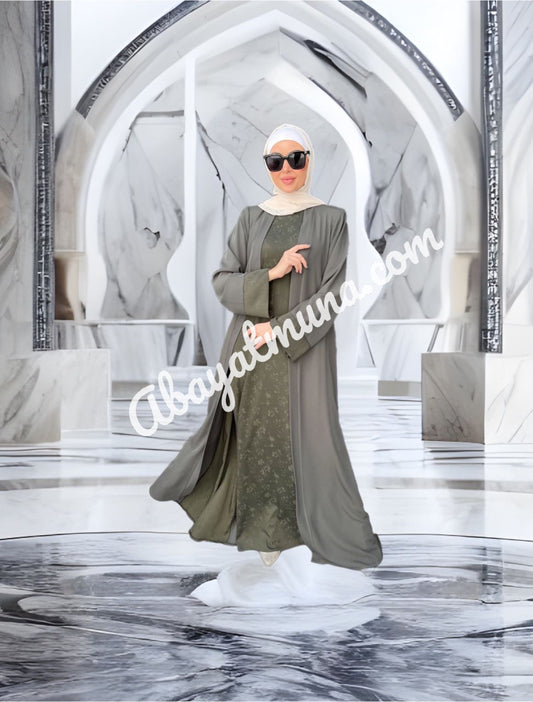 Modern Two-Piece Colorful Abaya