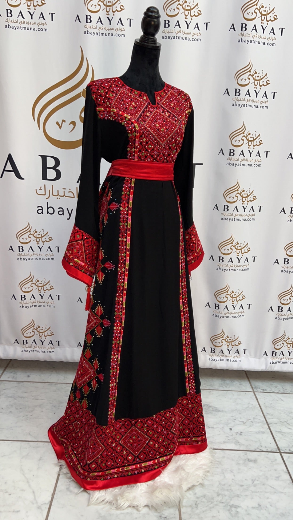 Beautiful Thobe black and red 44