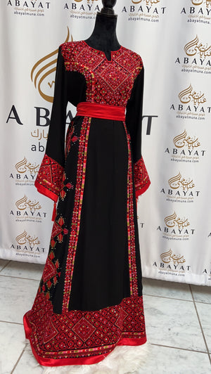 Beautiful Thobe black and red 44