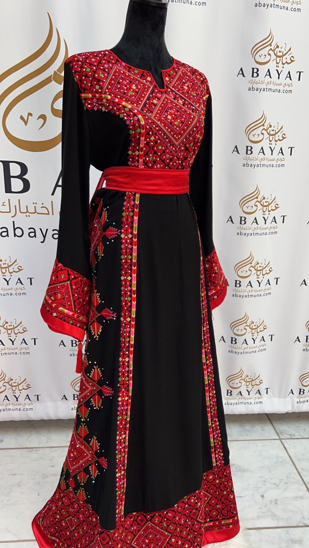 Beautiful Thobe black and red 44