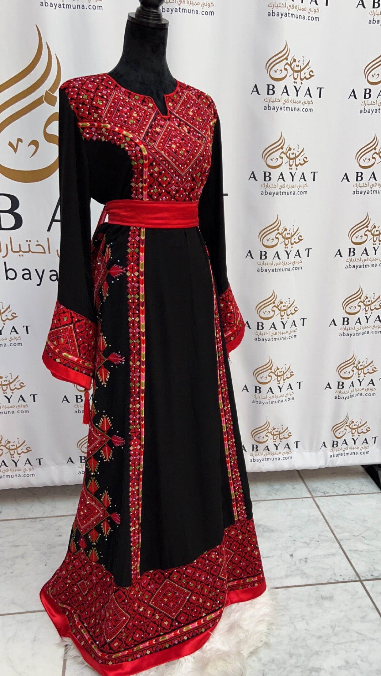 Beautiful Thobe black and red 44