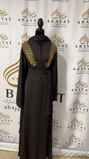 Beautiful brown abaya 9199046