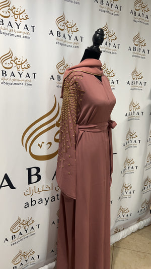 Golden Blush Abaya