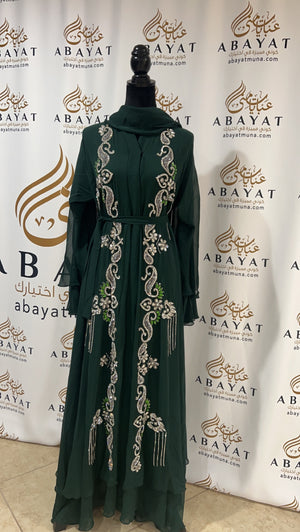 Beautiful green abaya 9198378