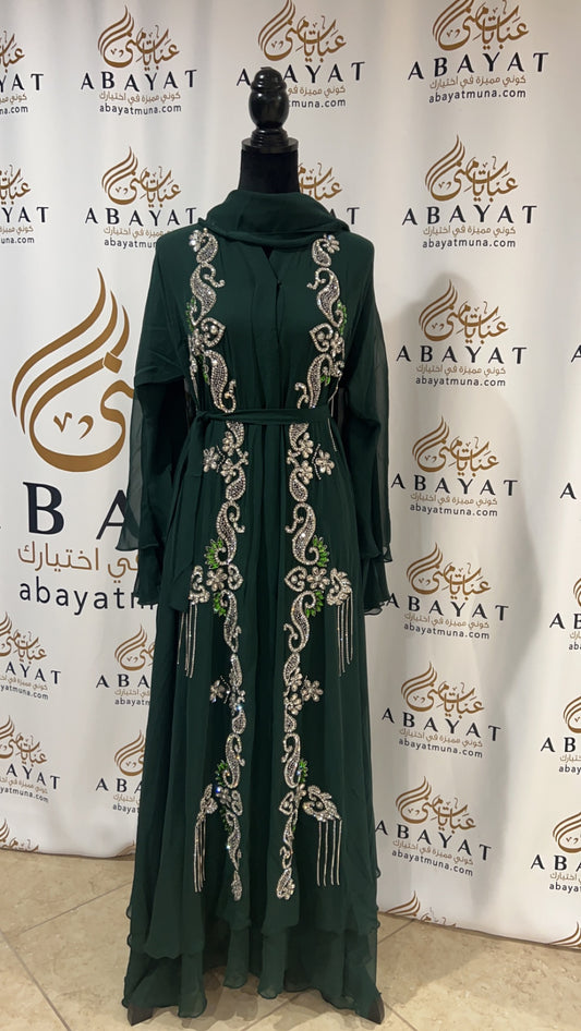 Beautiful green abaya 9198378