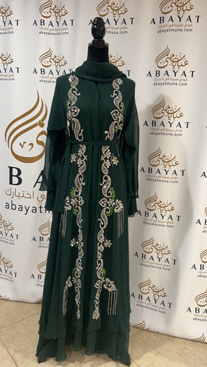 Beautiful green abaya 9198378