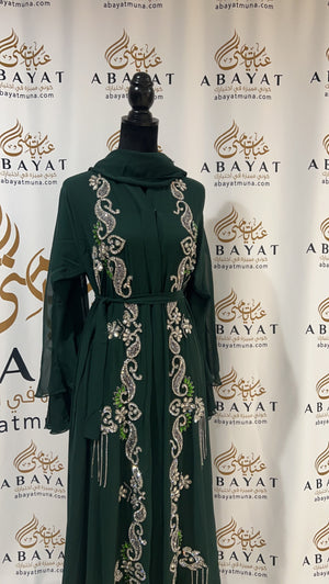 Beautiful green abaya 9198378