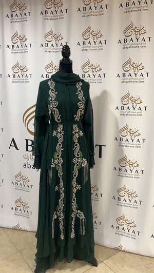 Beautiful green abaya 9198378