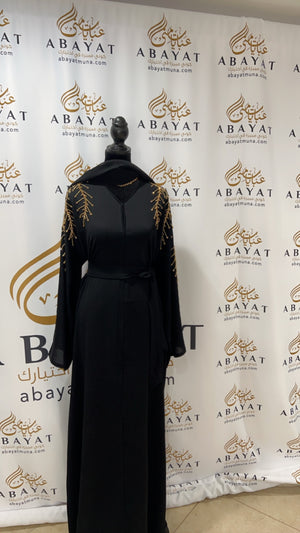 Golden Touch: Black Abaya