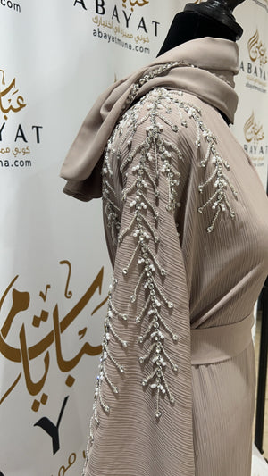 Cream Elegance  Abaya