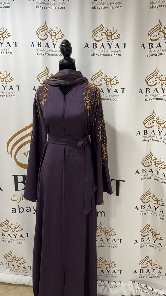 Floral Purple Abaya