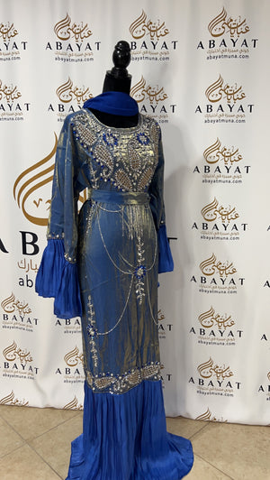 Blue Abaya beautiful 9198402