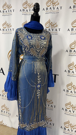 Blue Abaya beautiful 9198402