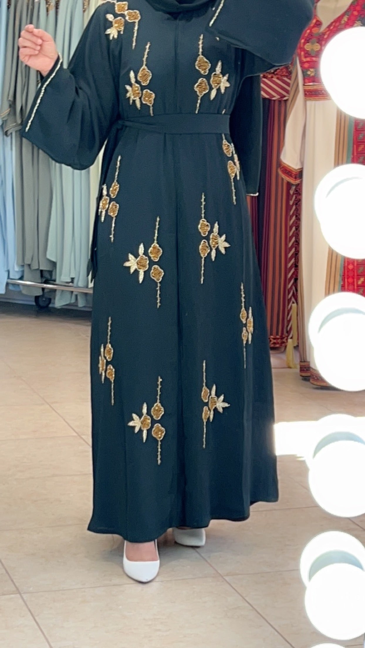 Beautiful green abaya 9198544