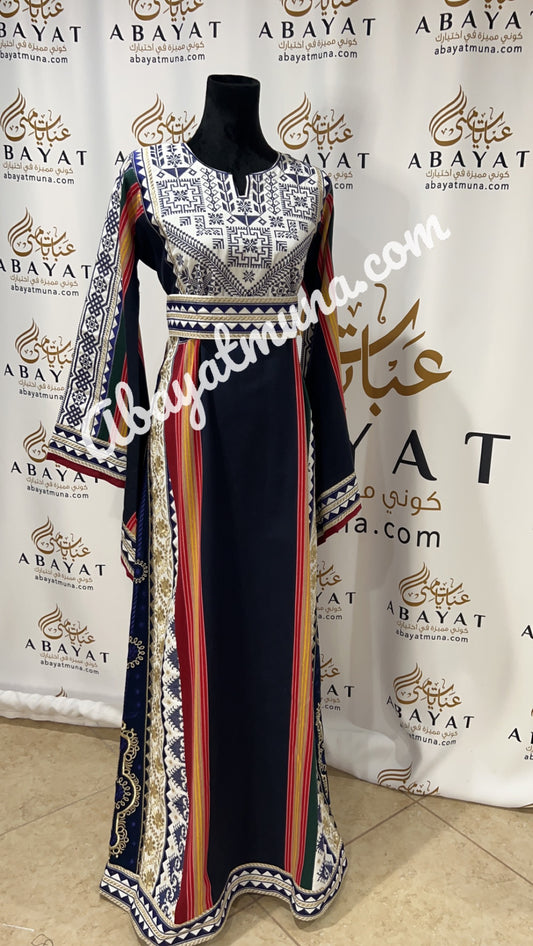 Heavily Beaded Majdalawi Palestinian Thobe #18542 A