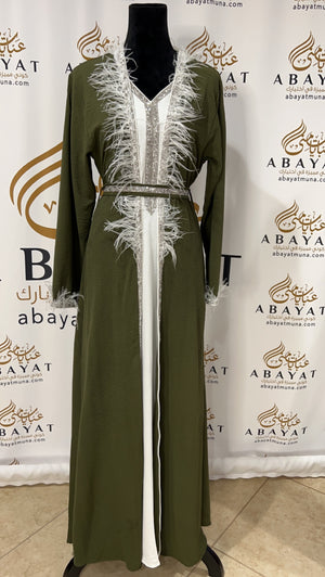 Beautiful Abaya green two piece 9198616