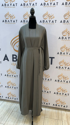 Dark Grey Two Piece Abaya