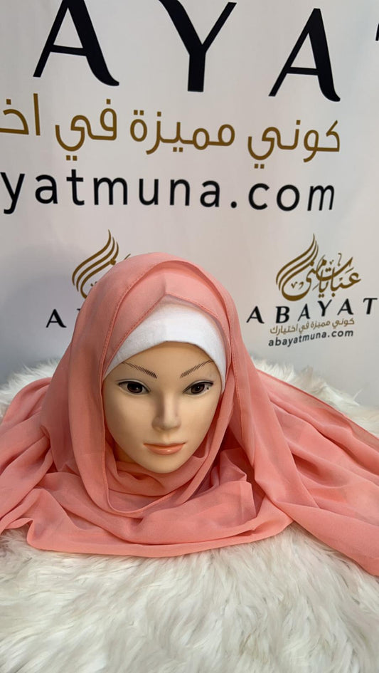 Pink Chiffon Georgette Hijab