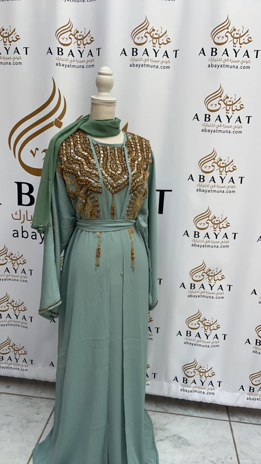 Cyan Two Piece Abaya #9198061