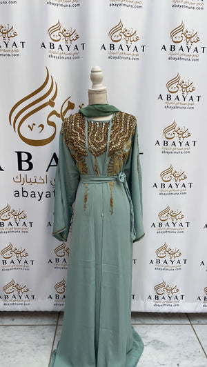 Cyan Two Piece Abaya #9198061