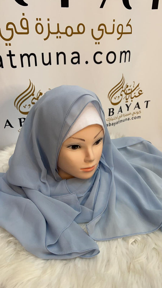 Baby Blue Chiffon Georgette Hijab