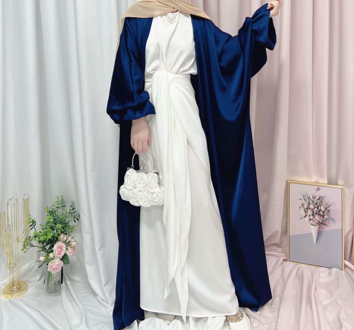 Gorgeous Blue Cardigan Abaya # 9198189