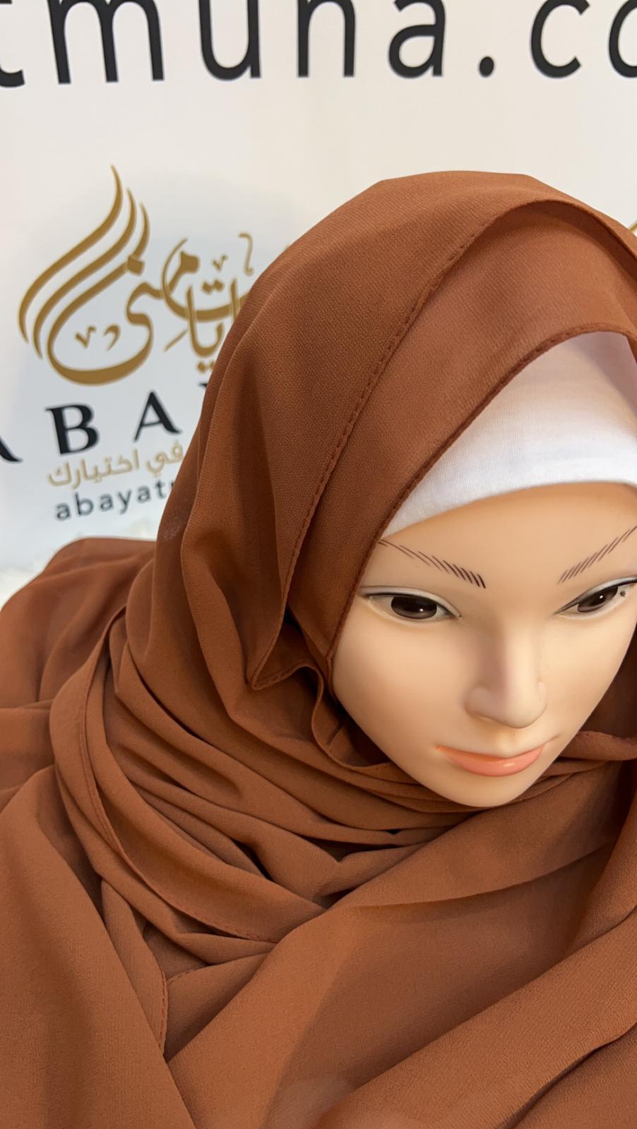 Georgette Dark Orange Hijab